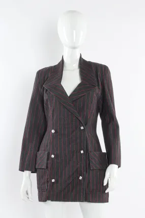 1980s High Roller Pinstripe Dice Blazer