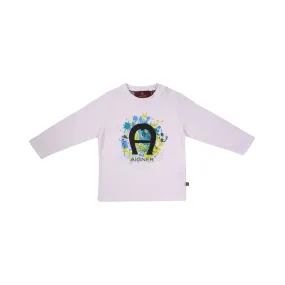 Aigner Kids Baby Boy's White Long Sleeve T-Shirt