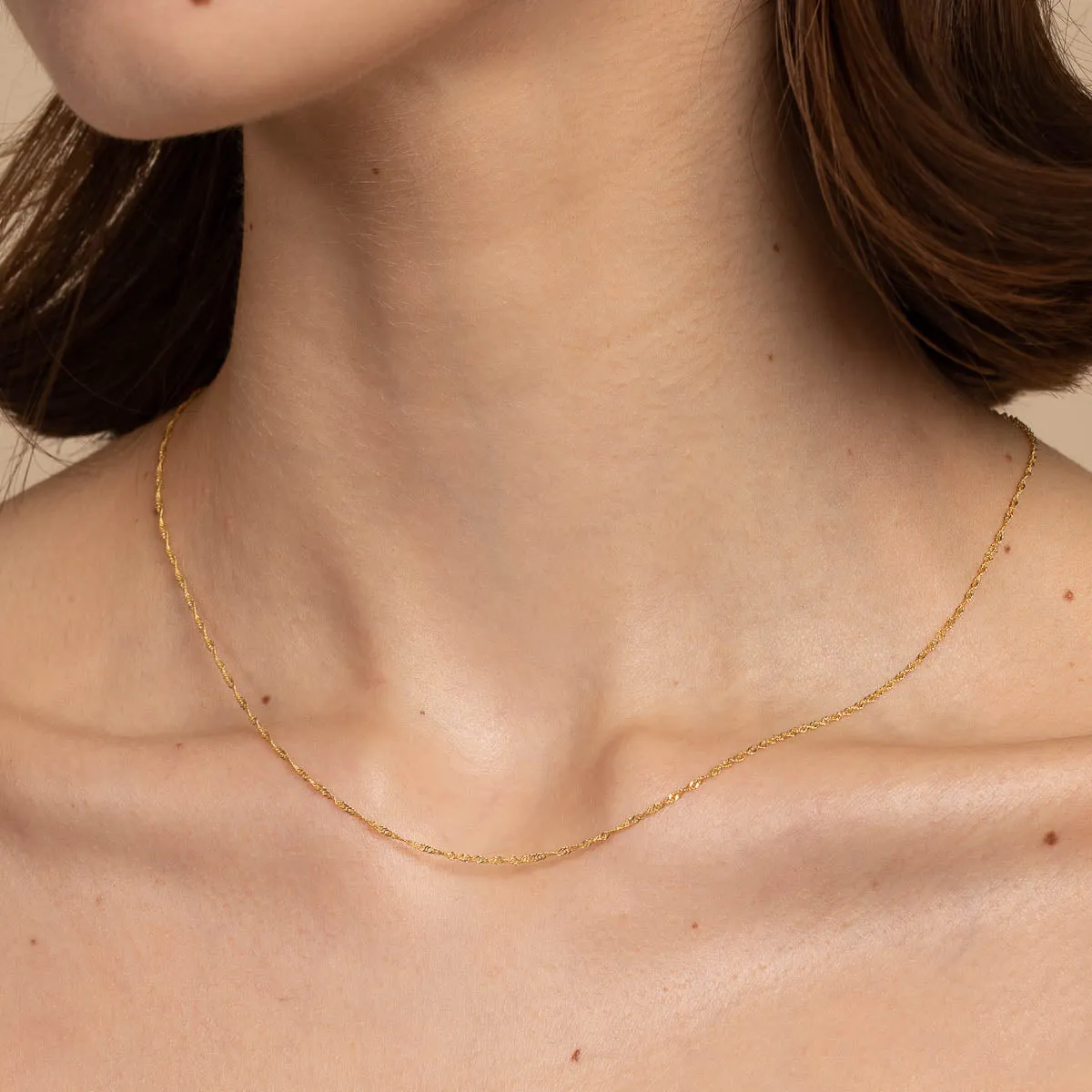 Astrid Chain Necklace in Solid Gold