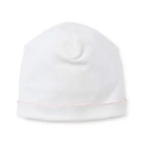 baby kissy basic hat white pink