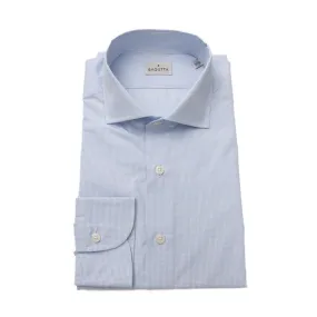 Bagutta Light Blue Cotton Men Shirt