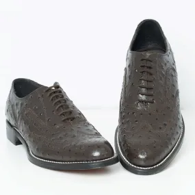 Barker Leather Brown Ostrich Shoe