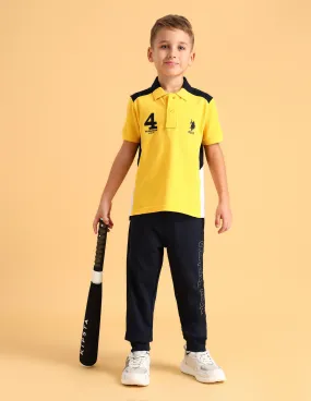 Boys Cotton Printed Polo Shirt