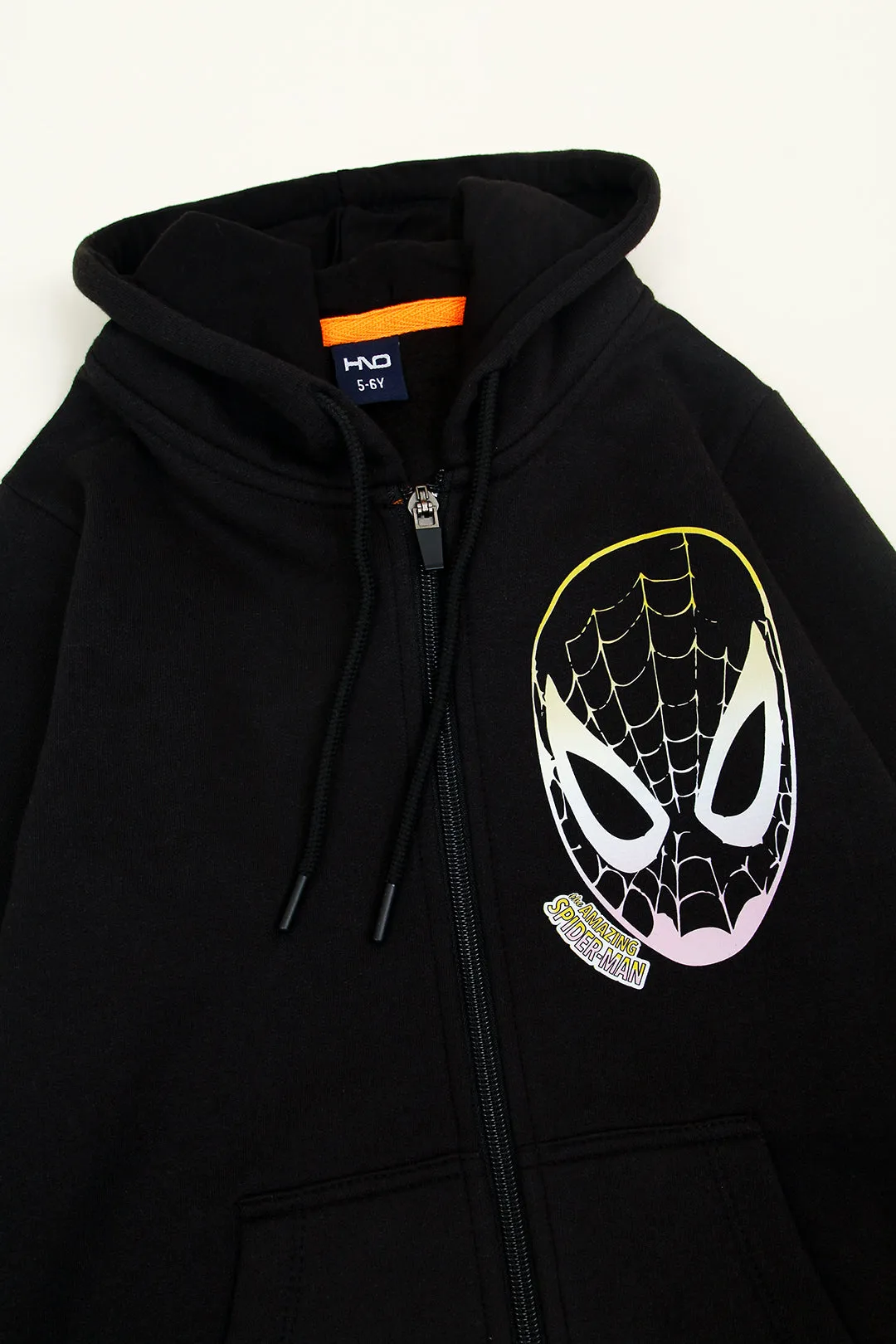 Boy'S Spider Black Zipper Hood