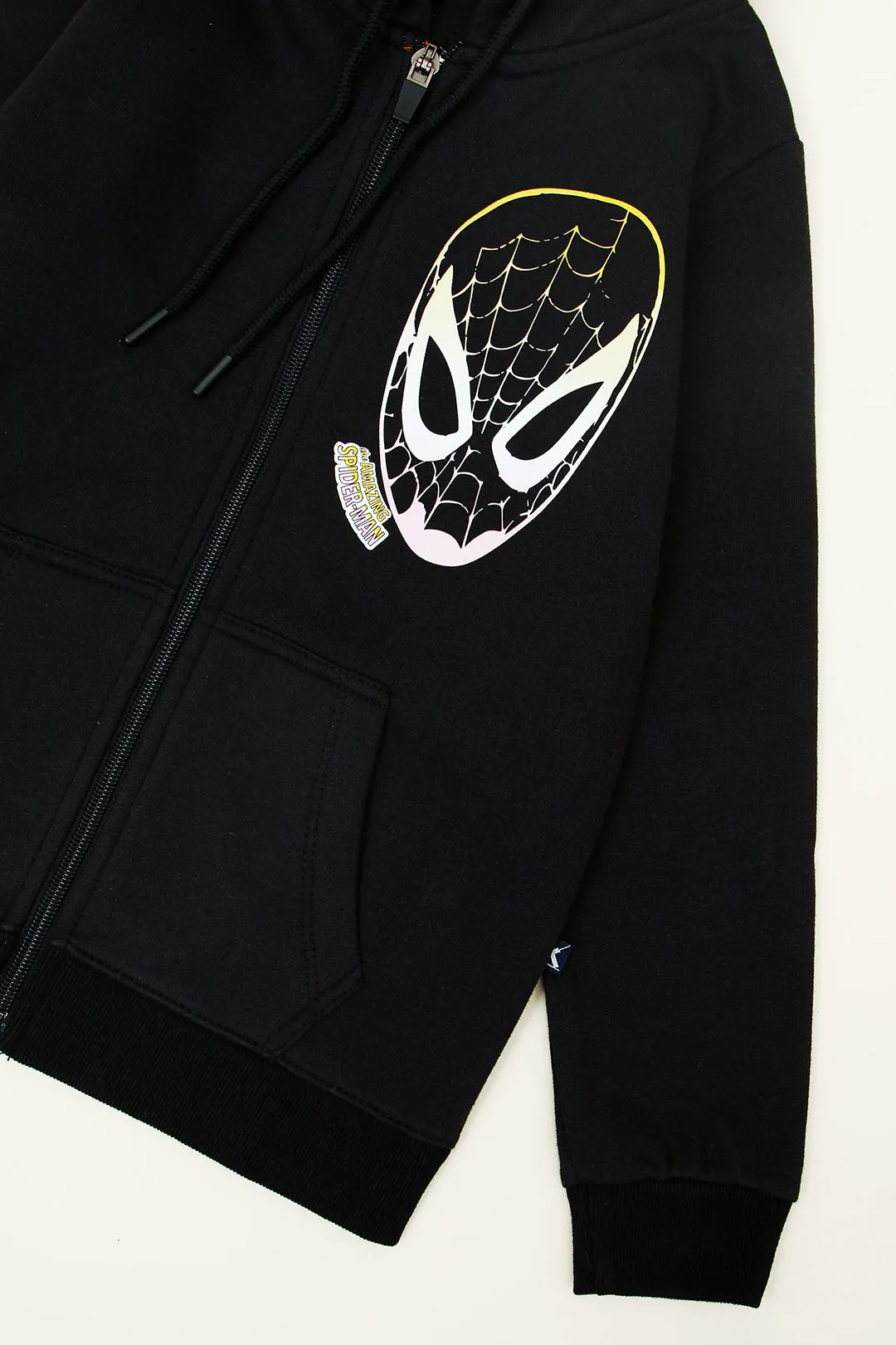 Boy'S Spider Black Zipper Hood