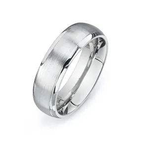 Brushed Round Wedding Band