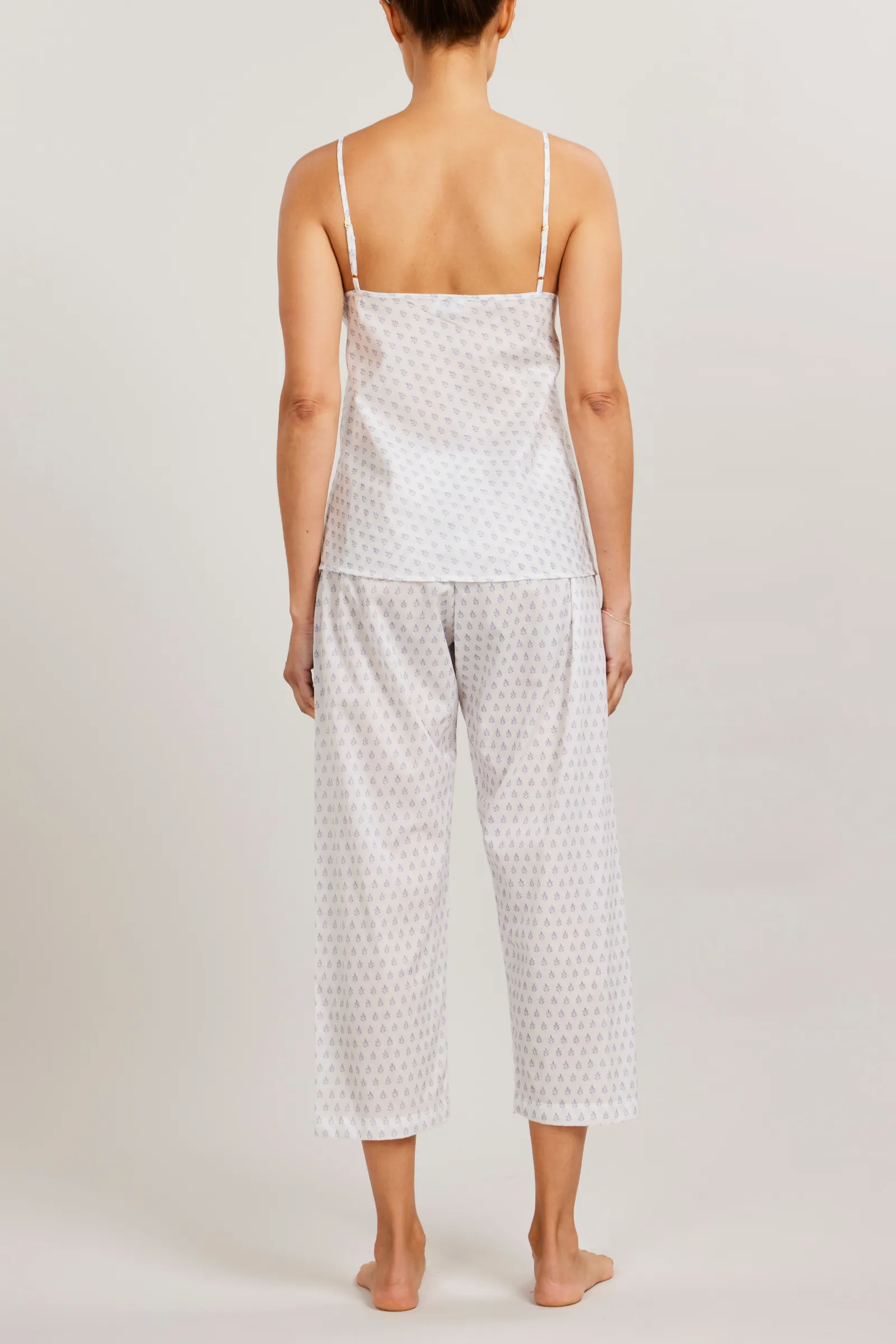 Cami Cropped Pant PJ Set - Leaves