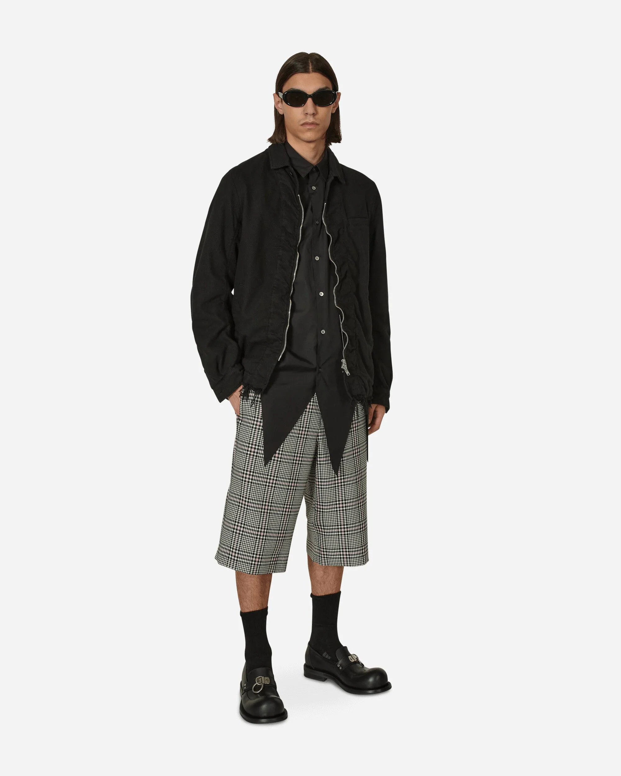 Checked Wool Shorts Multicolor