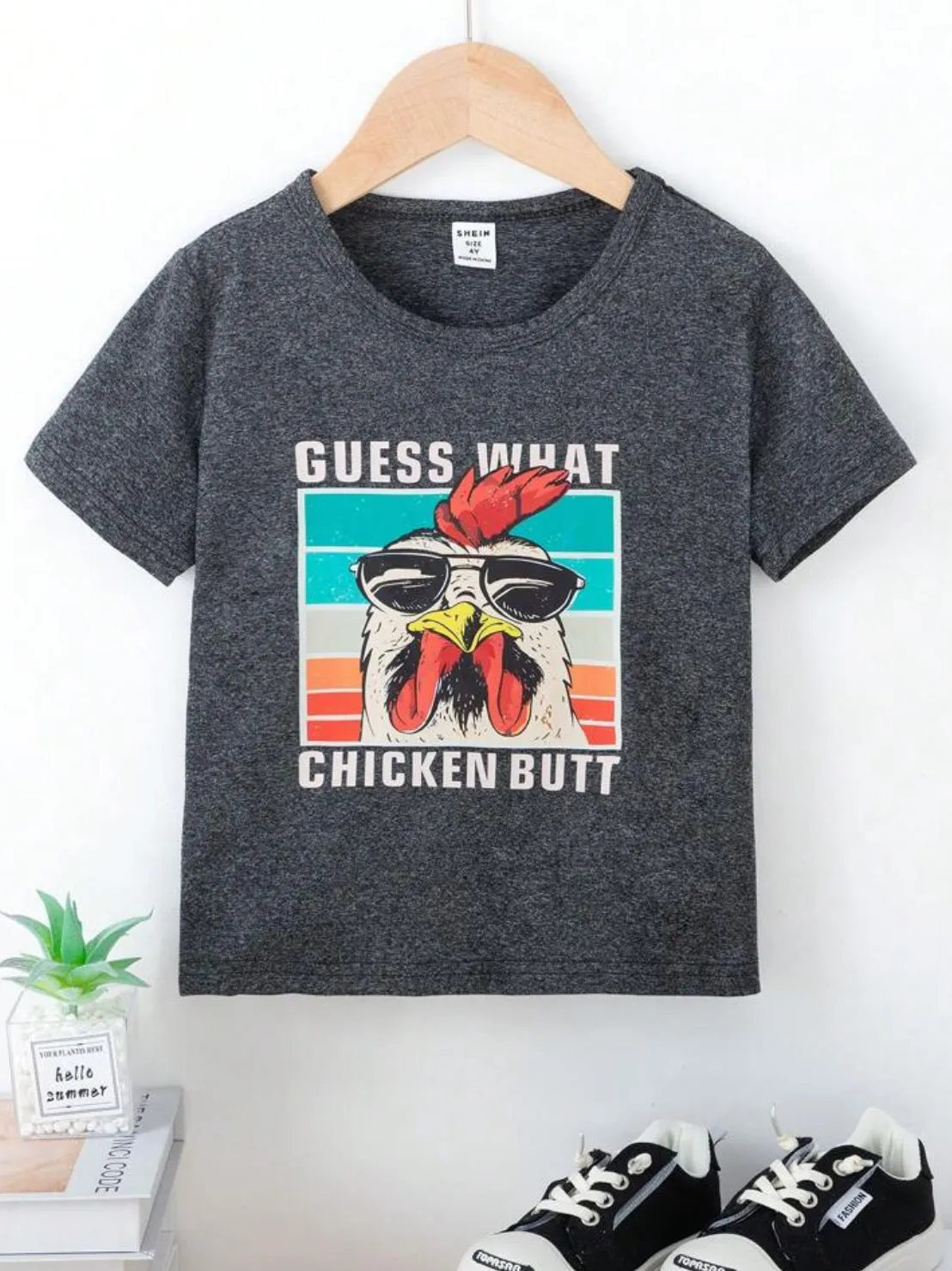 “Ckicken Butt” Young Boy Short Sleeve T-Shirt