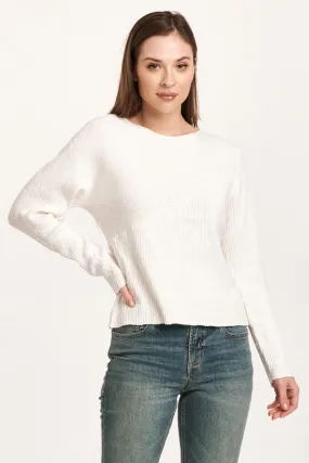 Dear John Textured White Sweater