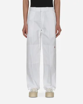 Double Knee Work Pants White