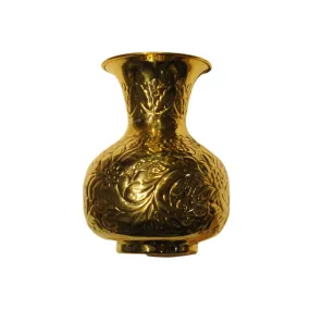 Egyptian Ornate Brass Vase - Small