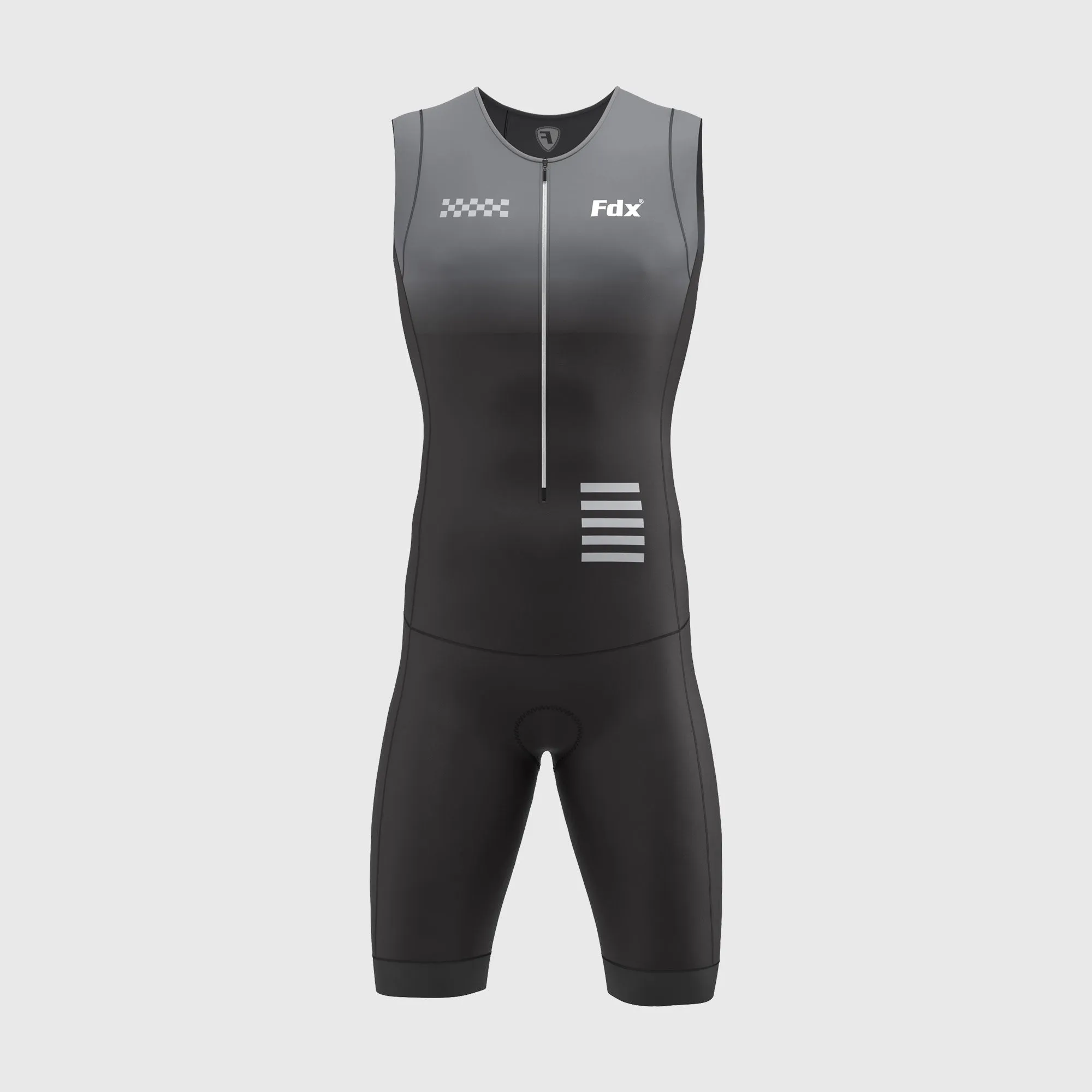 Fdx Duo Grey / Black Men's & Boy's Padded Triathlon Suit