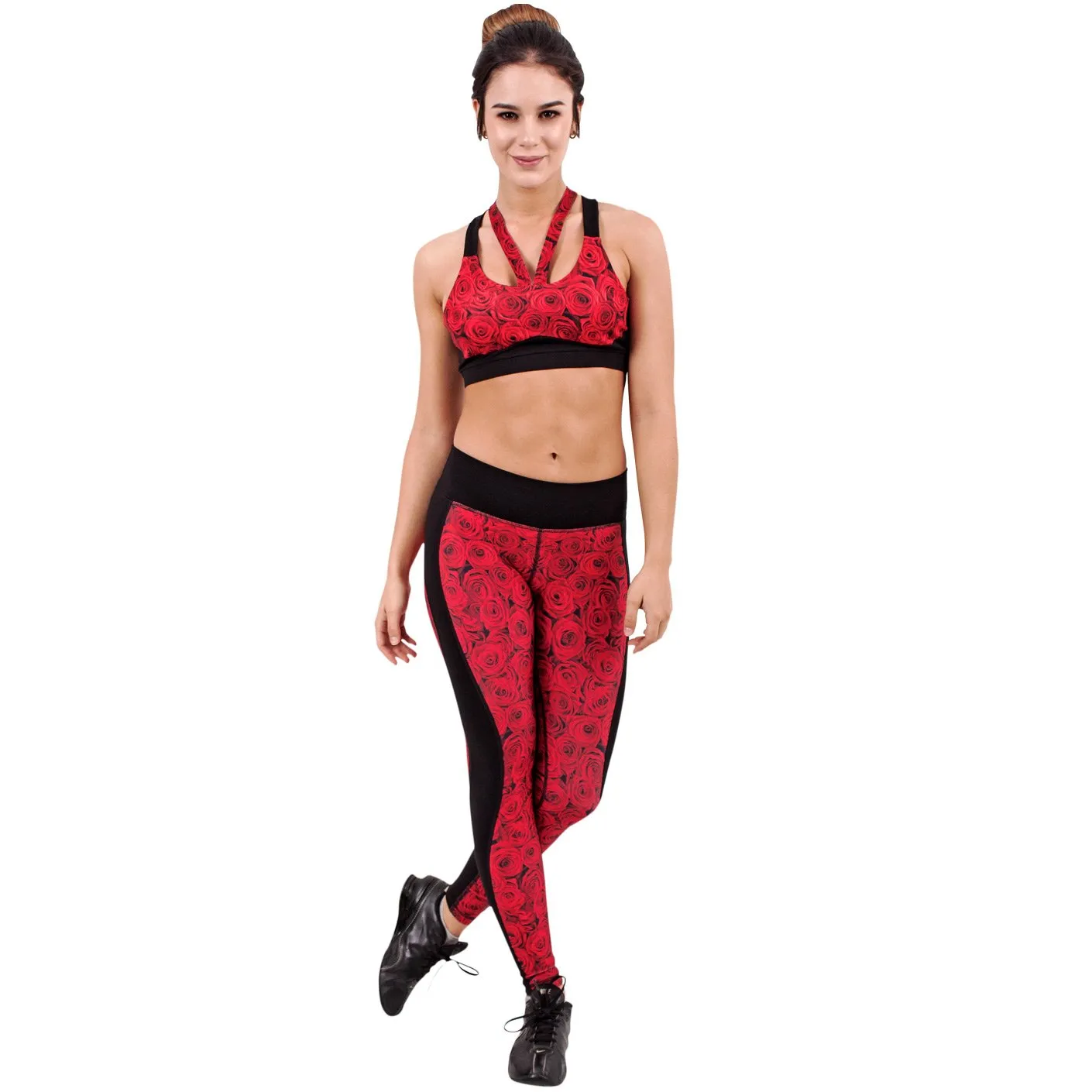 FLEXMEE 946070 | Luxury Roses Sublimated Active Sports Leggings | Polyamide