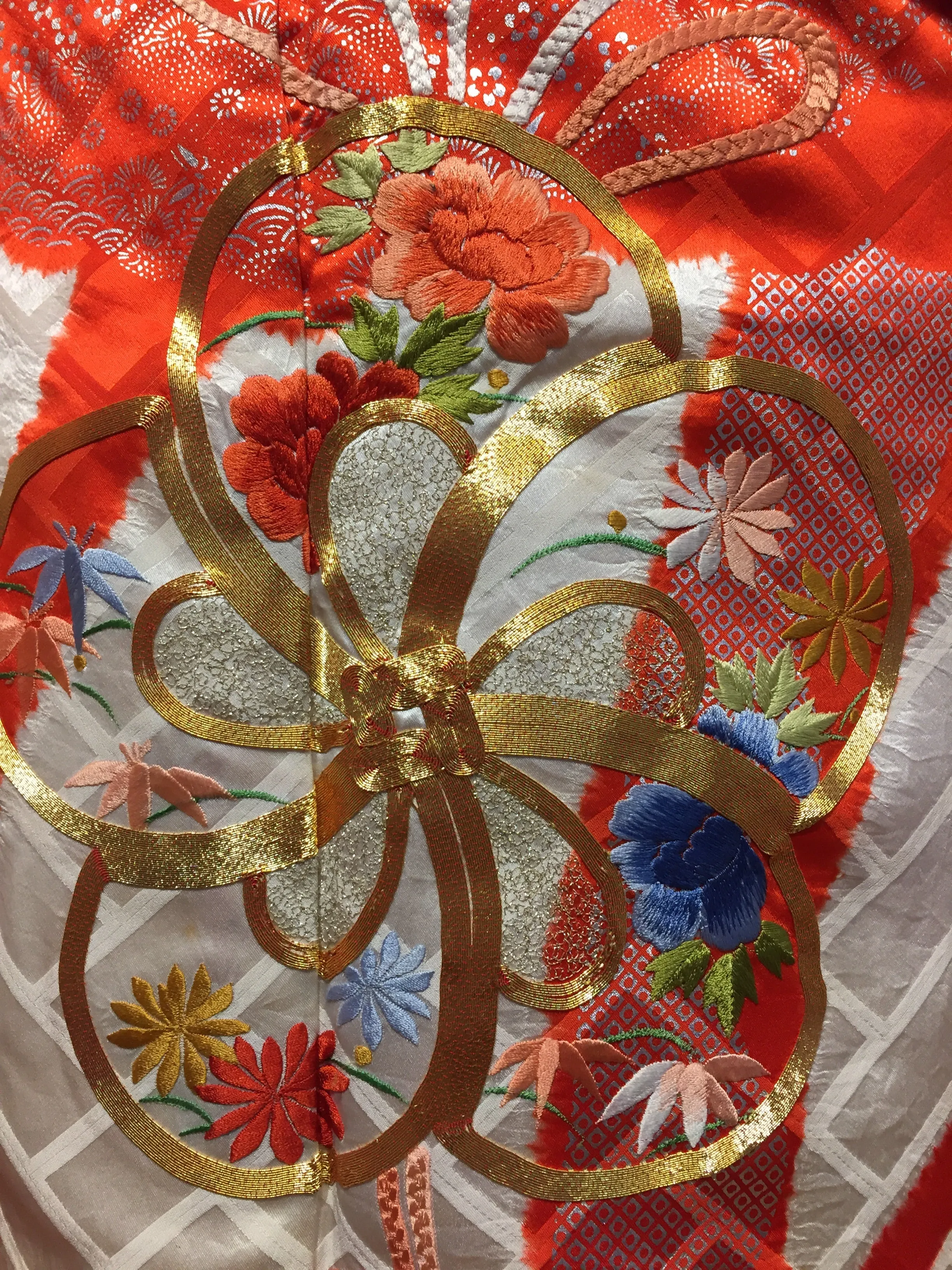 Furisode Kimono - celebratory red and white