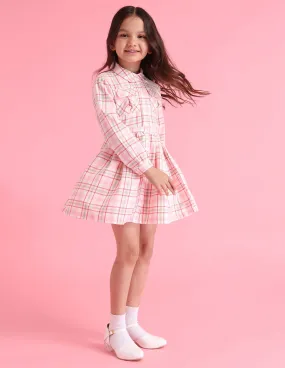 Girls Checked A-Line Dress