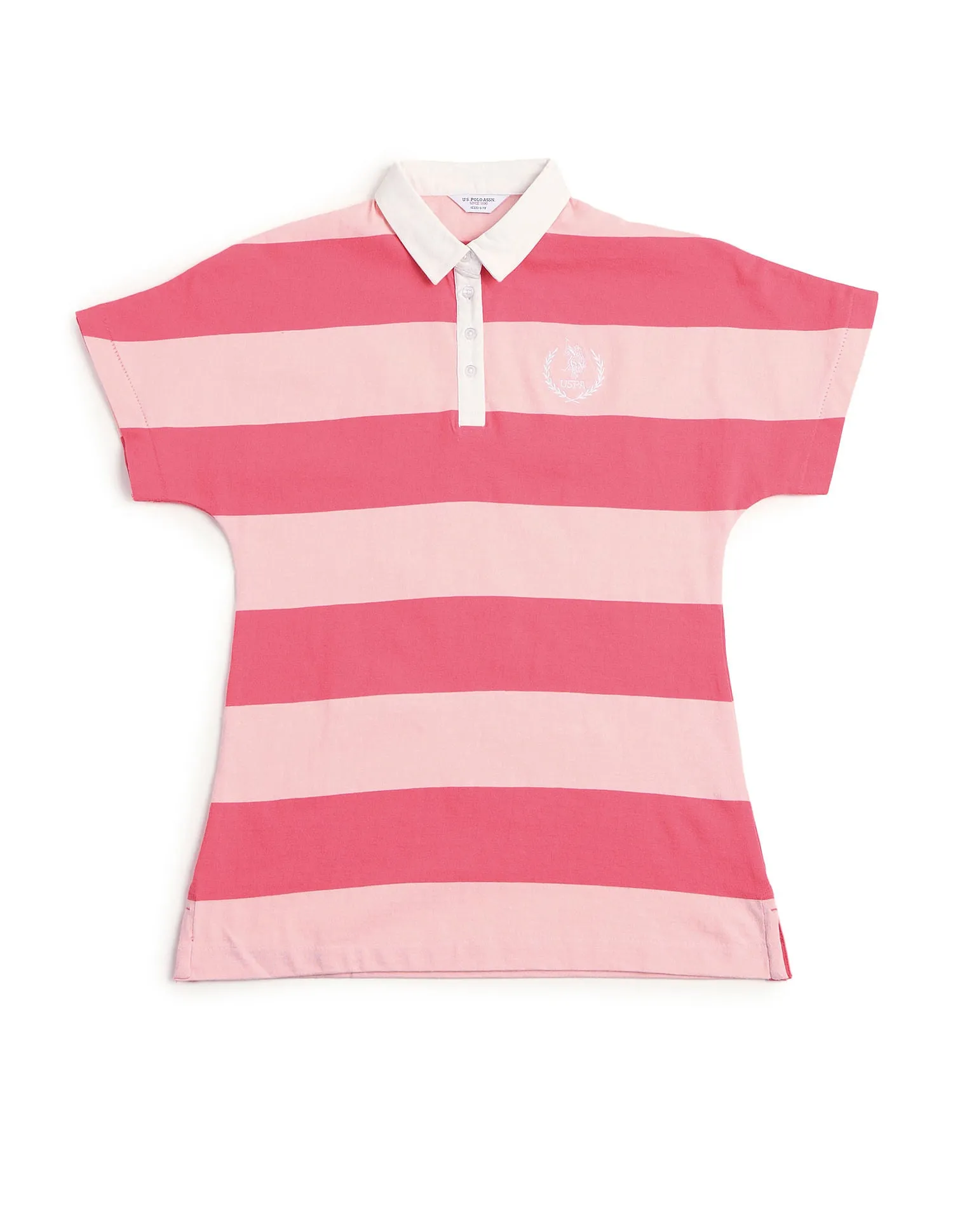 Girls Horizontal Stripe Cotton Dress