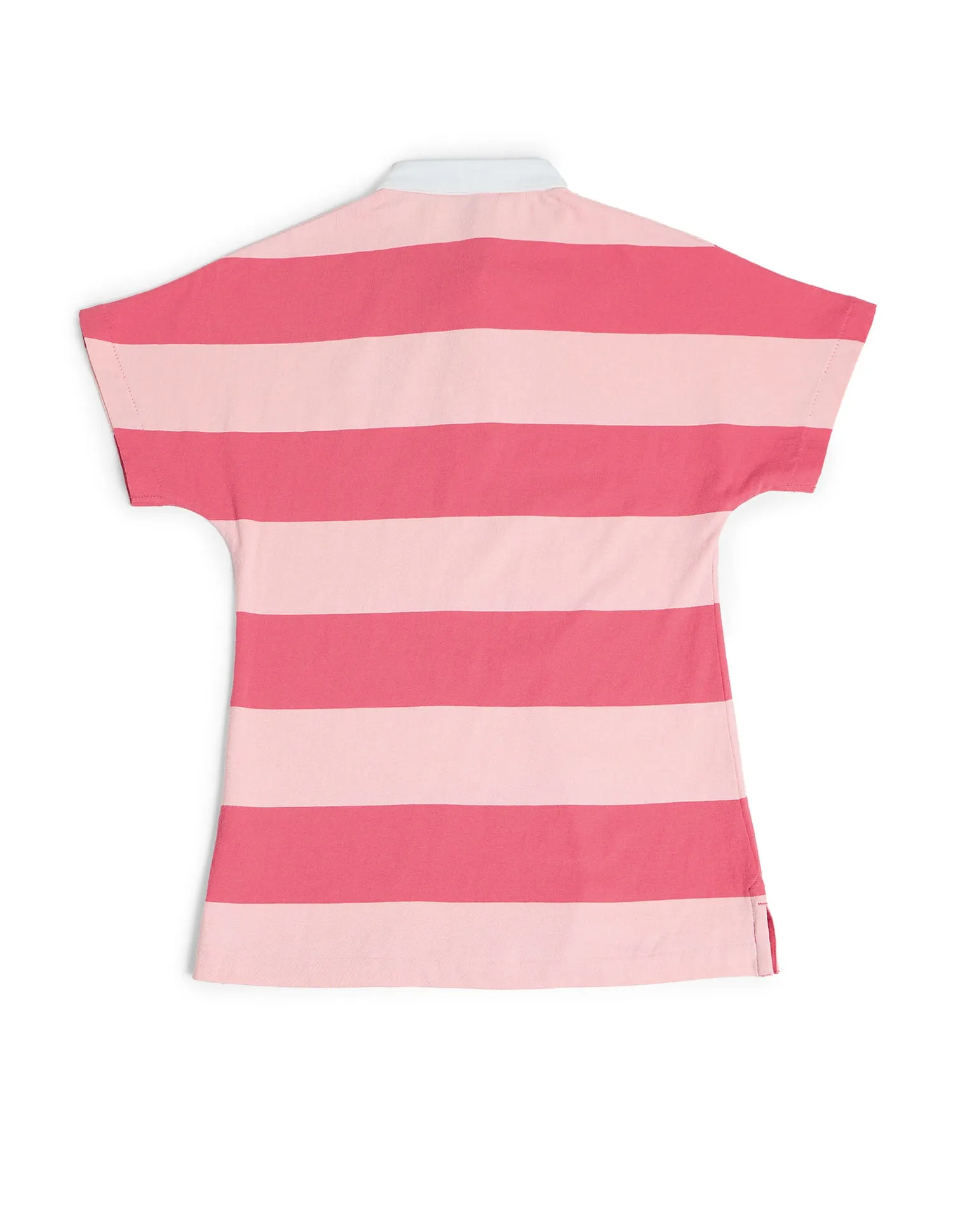 Girls Horizontal Stripe Cotton Dress