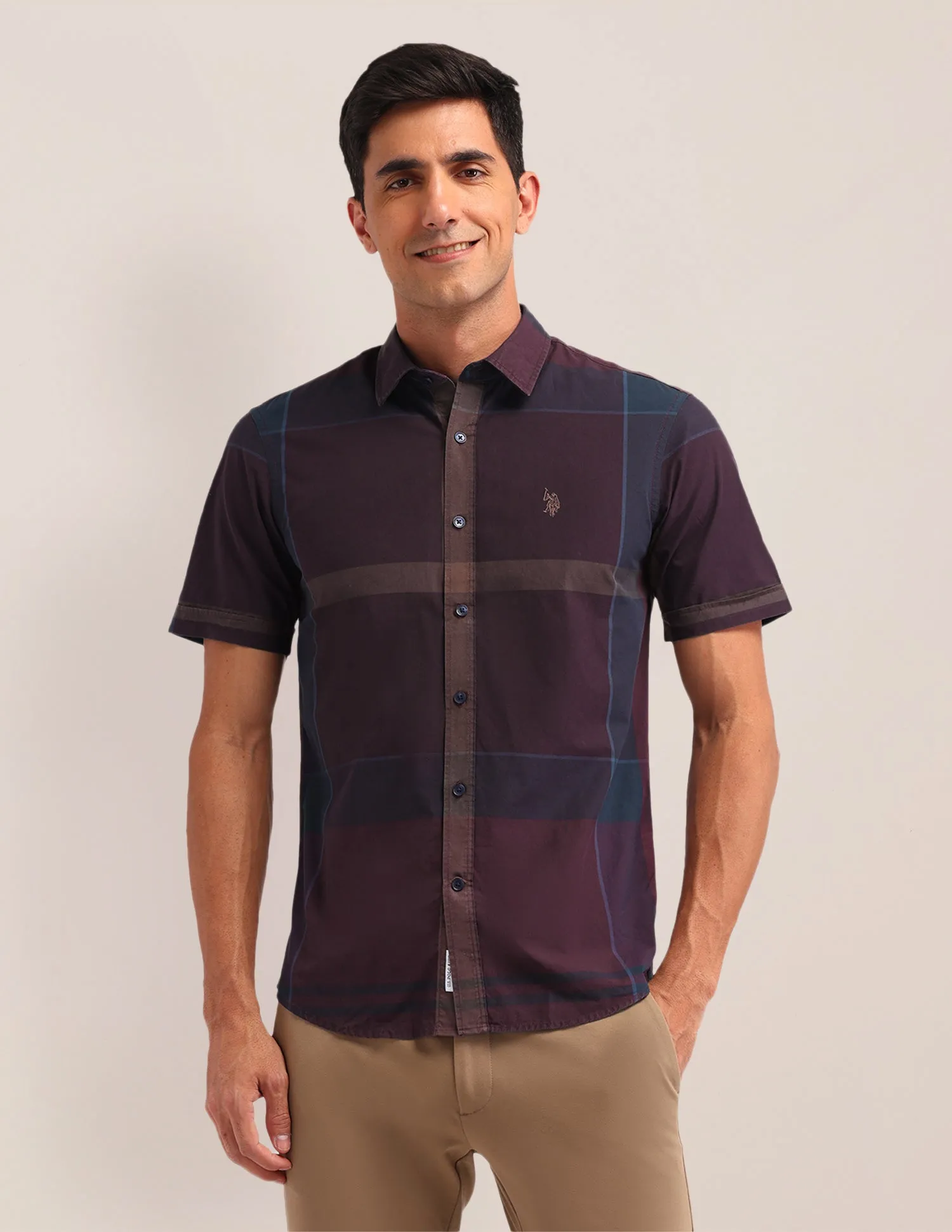 Graph Check Printed Regular Fit Shirt