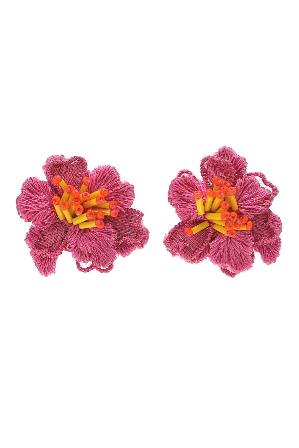 Greer Beaded Floral Stud Earrings