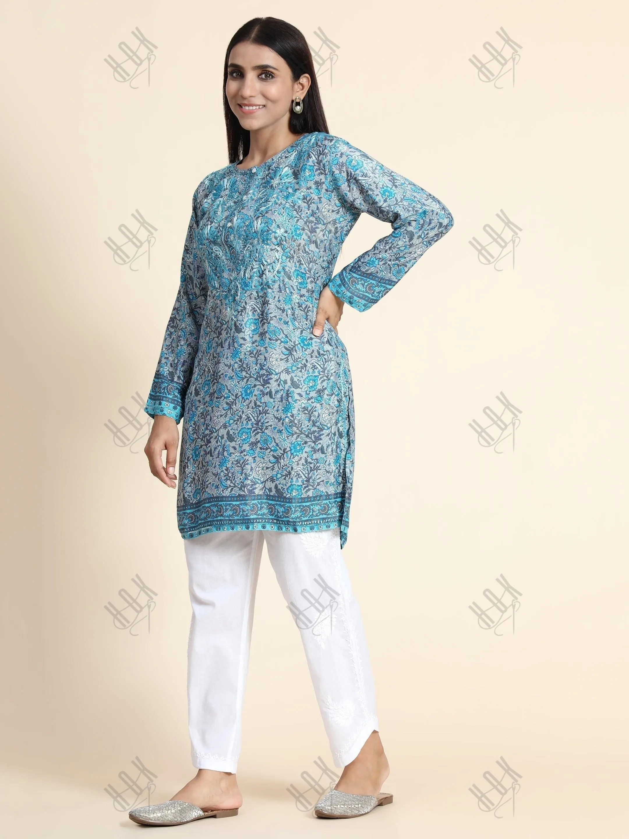 Hand Embroidery Chinakari LongTunic for Women