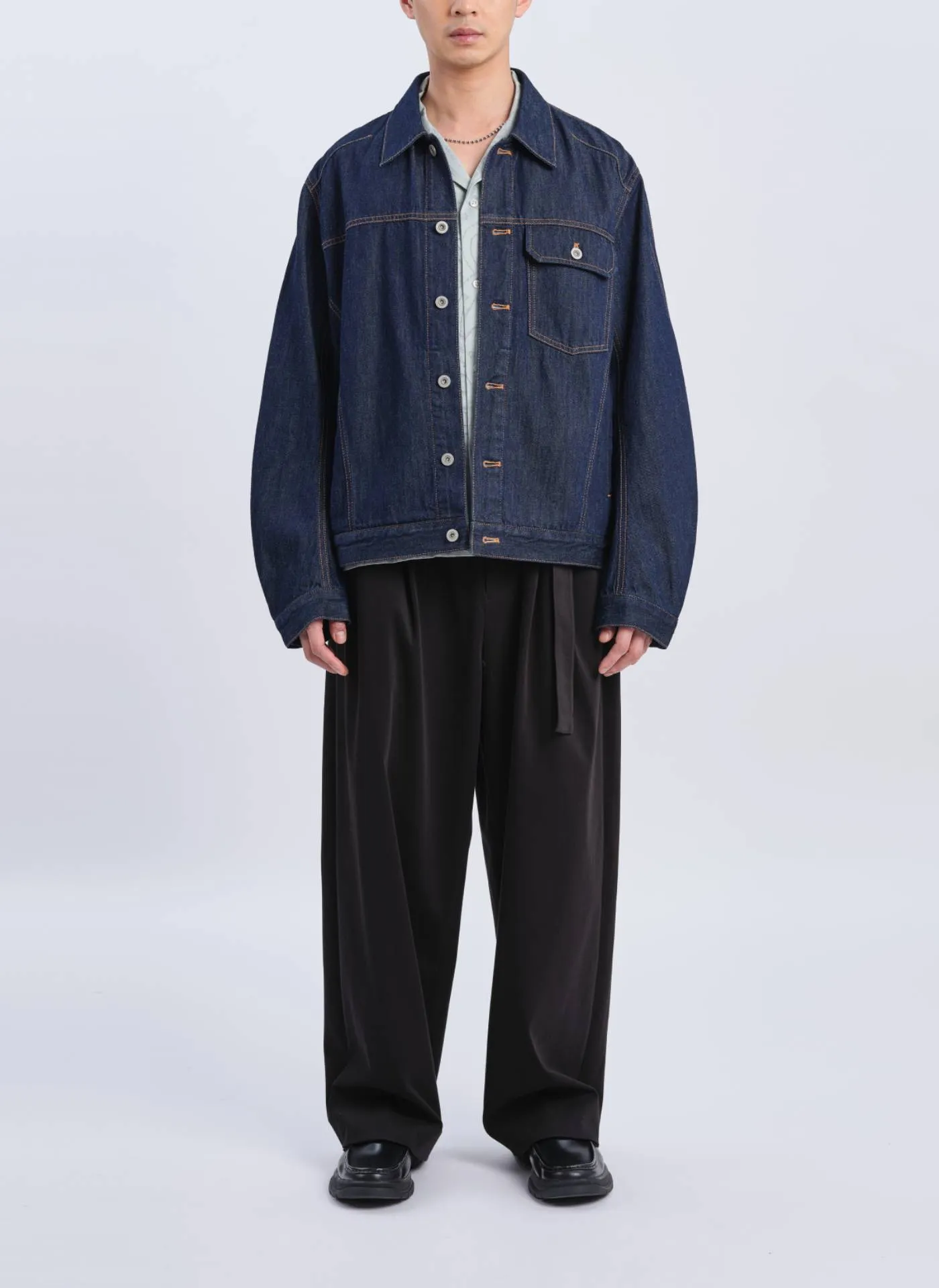 Indigo Cotton Linen Denim Jacket