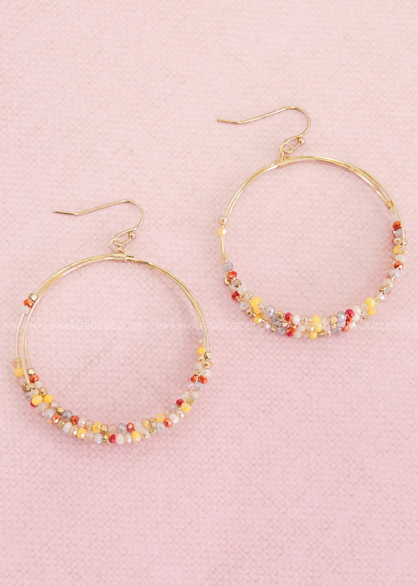 Jolene Beaded Hoops