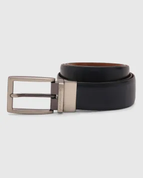 Leather Tan & Navy Solid Belt - Quick