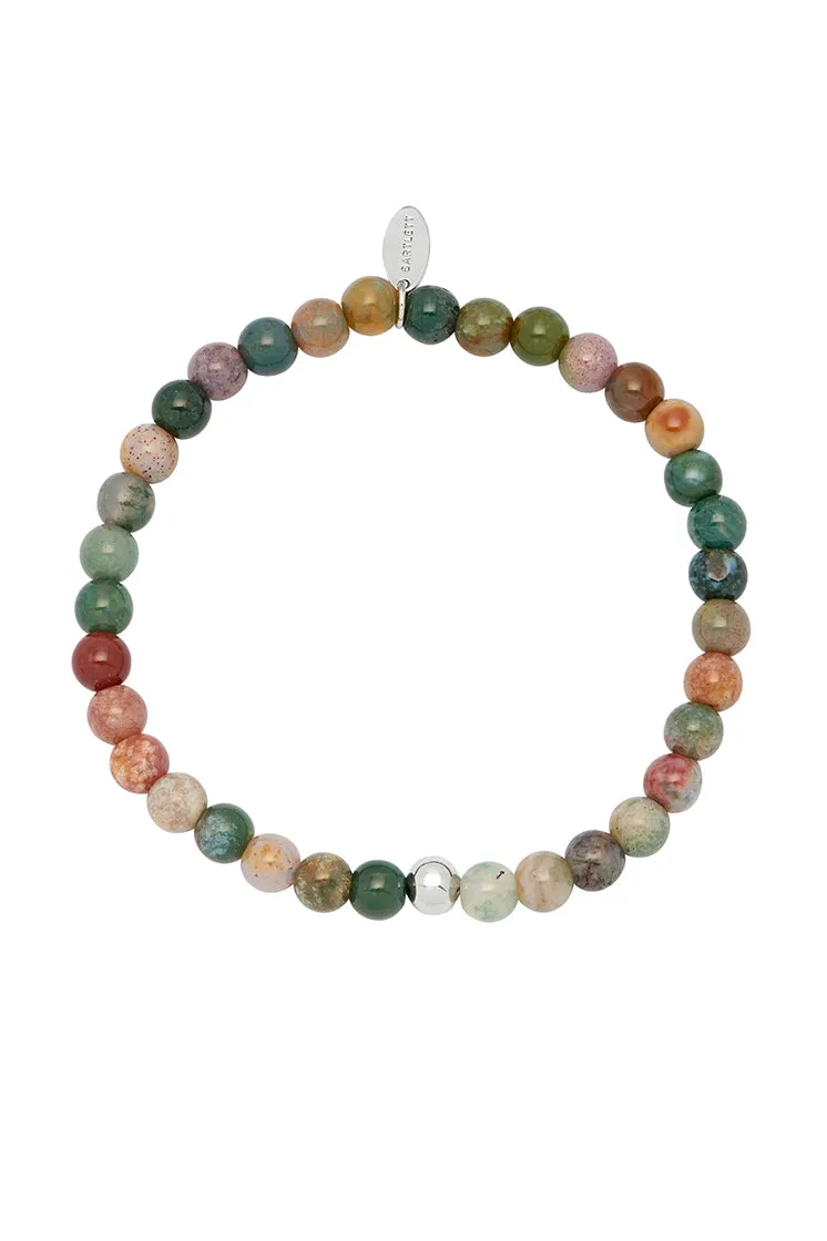 Mens Gemstone Beaded Bracelet