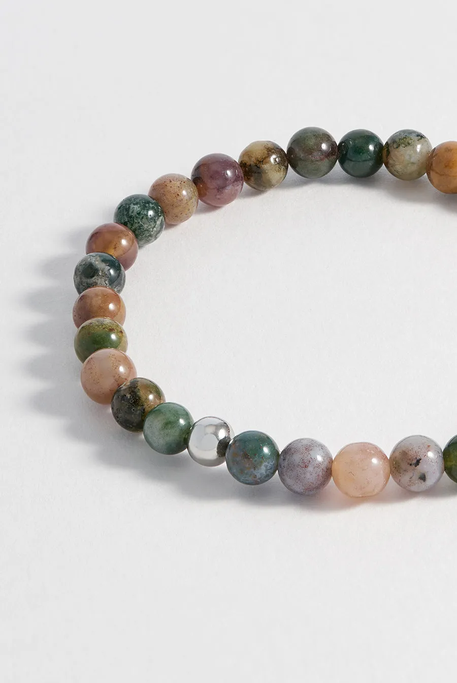 Mens Gemstone Beaded Bracelet