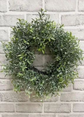 Mini Leaf Dusted Boxwood Wreath