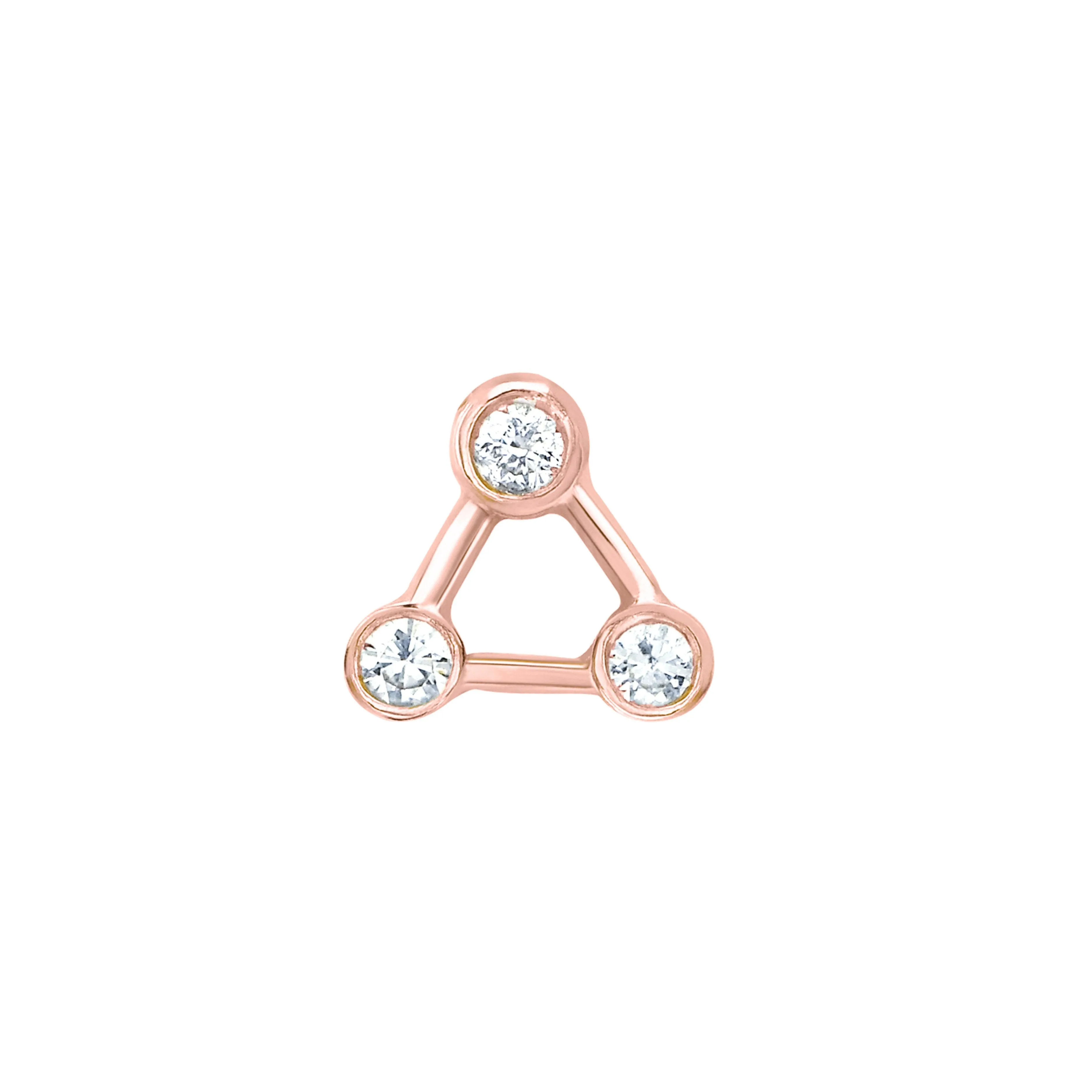 Mini Summer Triangle Diamond Constellation Earring | Ready to Ship