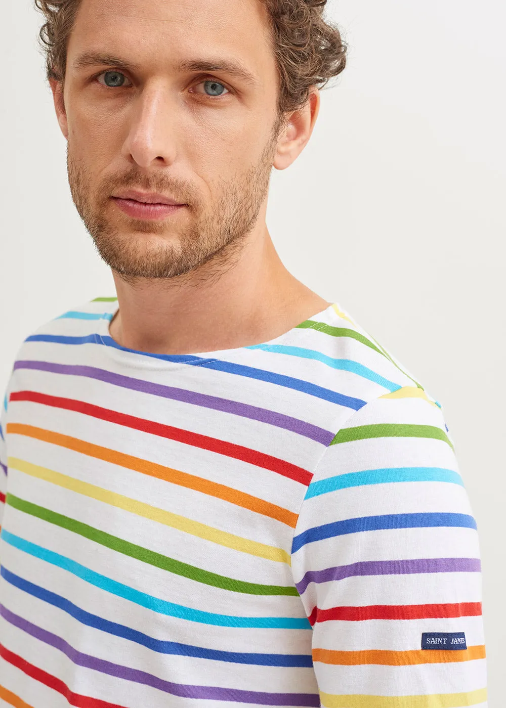 MINQUIERS PRIDE - Rainbow Striped Shirt | Soft Cotton | Men Fit (MULTICO)