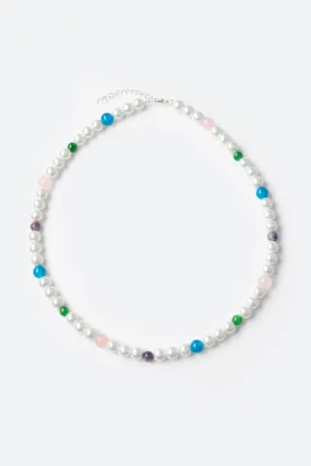 Mixed Beaded Pearl Necklace - Multi