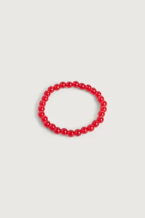 RED BEADED BRACELET