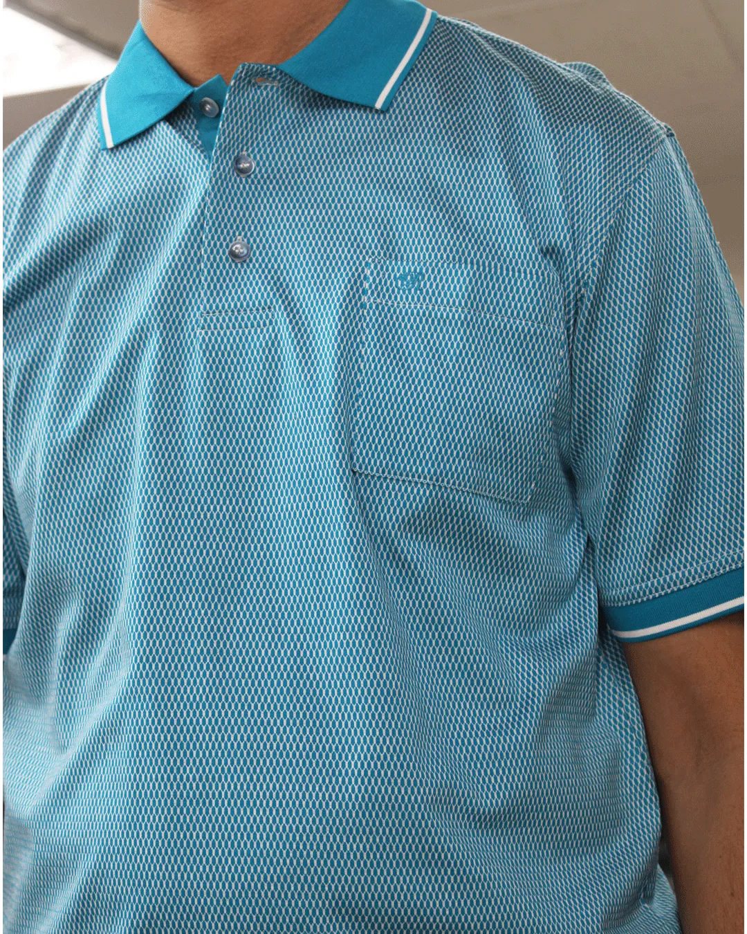 Rossini Teal Blue Golfer Double Mercerized