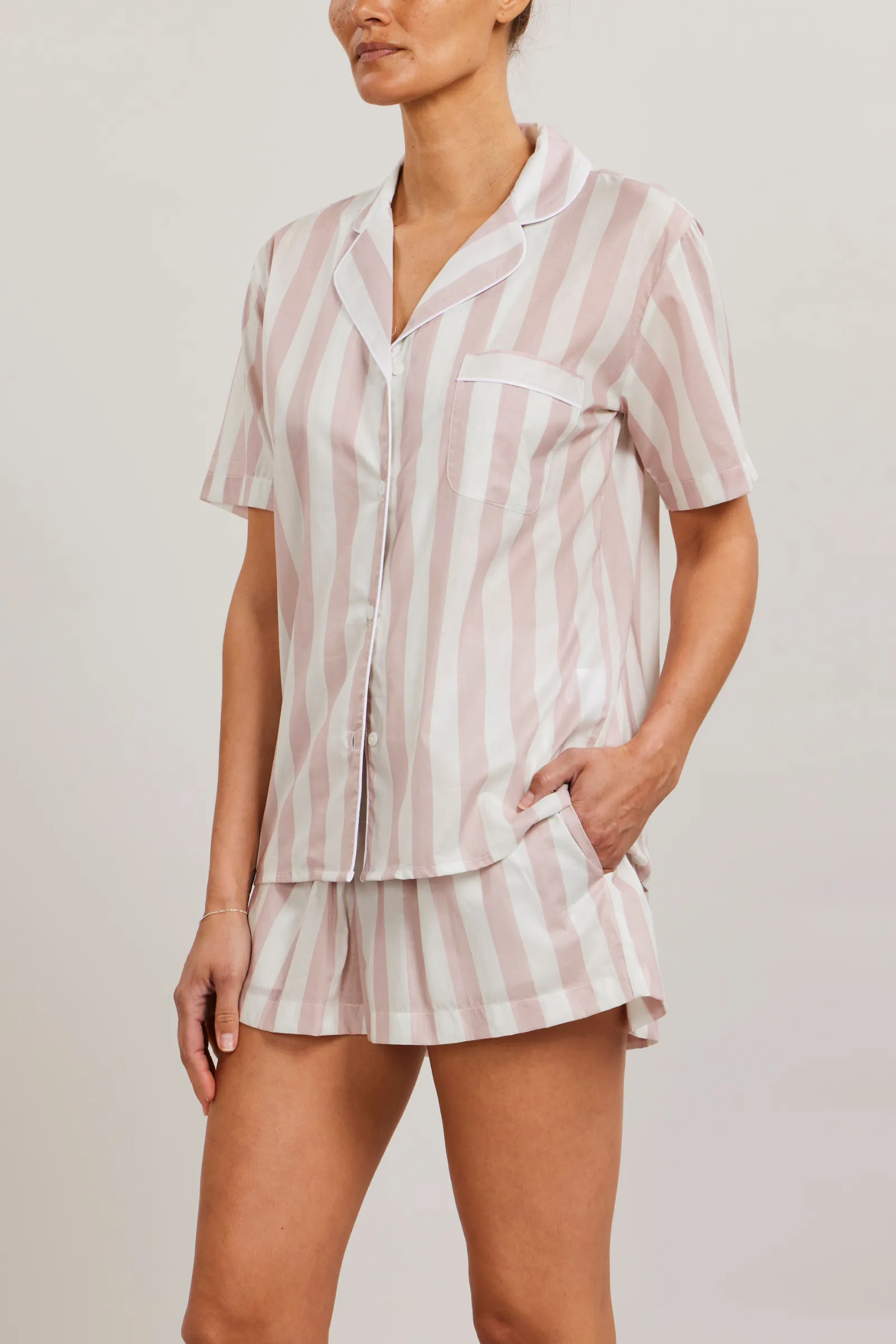 Short Boxing PJ Set - Dolce Vita Stripe