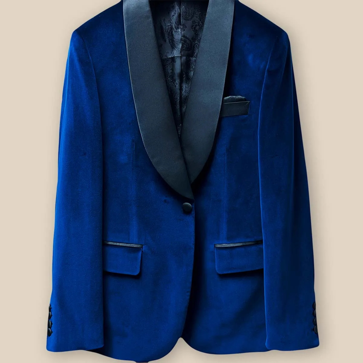 Westwood Hart Royal Blue Velvet Men's Tuxedo Formalwear Suit