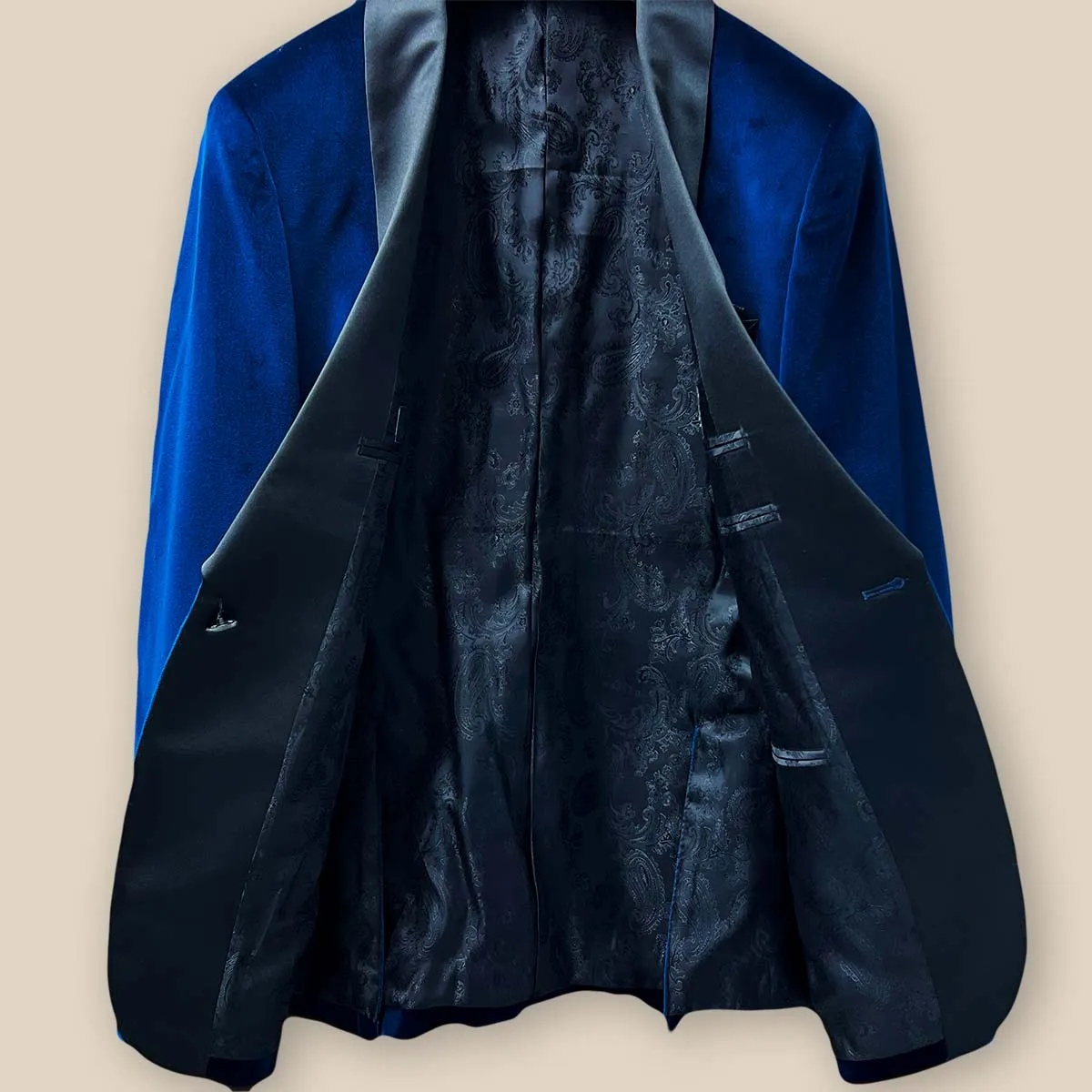 Westwood Hart Royal Blue Velvet Men's Tuxedo Formalwear Suit