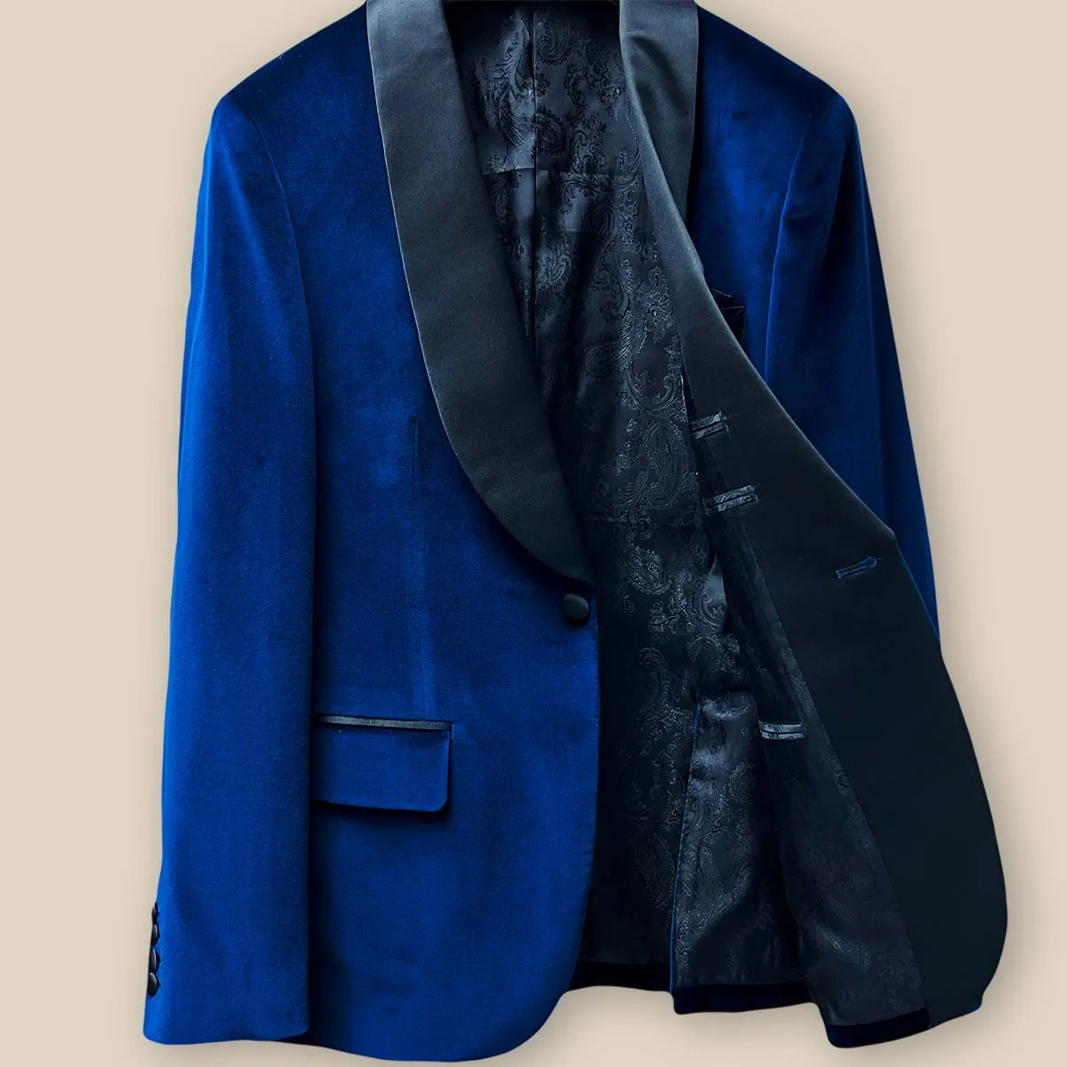 Westwood Hart Royal Blue Velvet Men's Tuxedo Formalwear Suit